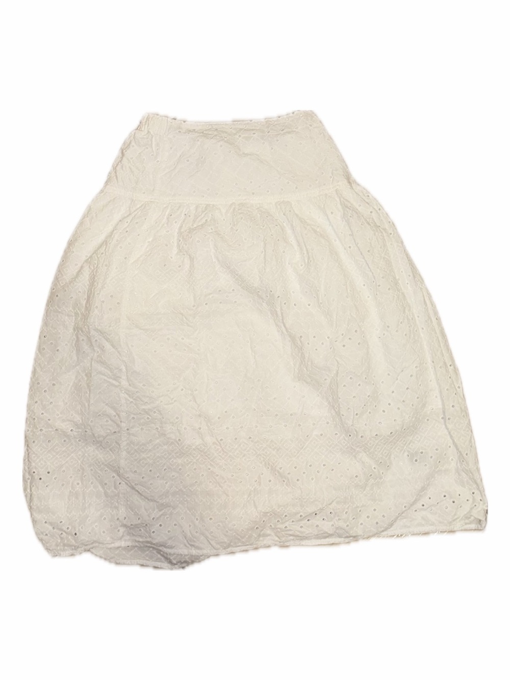 Old Navy Women’s White Eyelet Midi Skirt